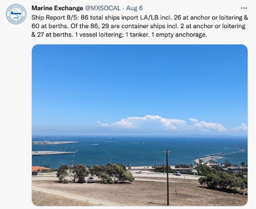 来源：加利福尼亚州海运交易所社交媒体截屏